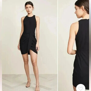 NWT Black Halo Brett Sleeveless Draped Mini Dress size 8